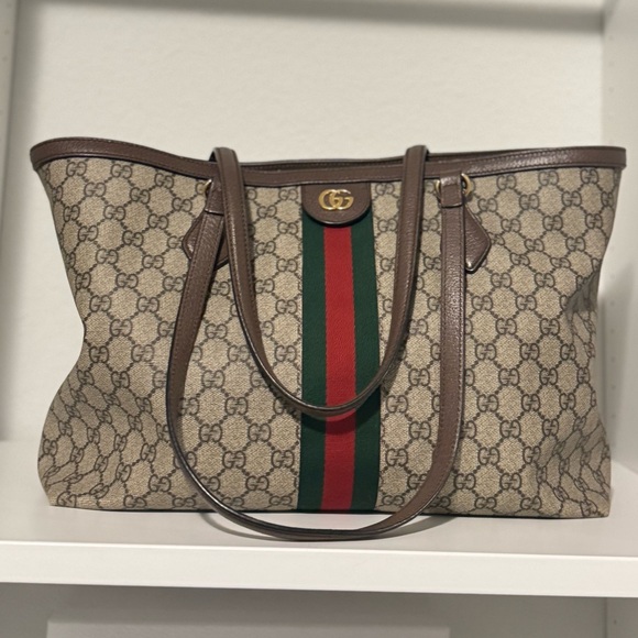 Gucci Ophidia Medium tote brown - barely used - Picture 1 of 6